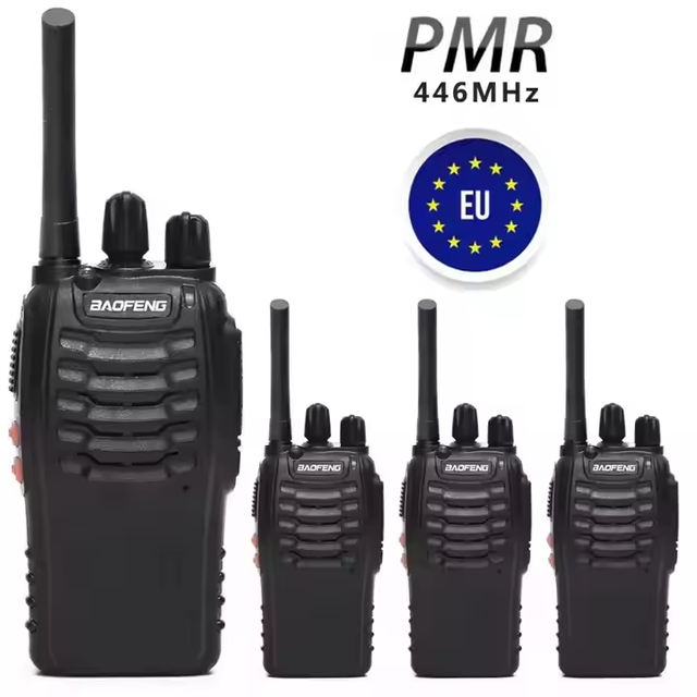 Baofeng Bf-88e Pmr 446.00625-446.19375mhz License Free Radio Handheld Yypeblack 3.7V English 16 UHF Radio Bf888s Walkie Talkie