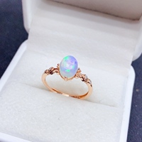 Factory Wholesale 925 Sterling Silver Natural White Opal Ring Simple Stylish Fine Jewelry Wedding Anniversary Gift OEM ODM