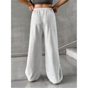 FOXA Pantalon de survêtement pour fille, taille à cordon de serrage, coupe large, décontracté, respirant, en coton, pour l'été et l'entraînement - Product Image 3
