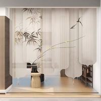 Rideau de luxe en jacquard, séparateur d'espace opulent, motif complexe pour hôtel de palais