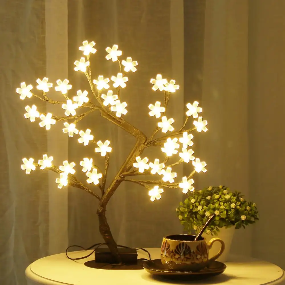 Bolylight kiraz çiçeği LED ağaç ışık yapay noel ağacı noel süslemeleri masası/yatak odası