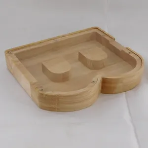 Alphabewoodenersカスタムコイン貯金箱木製レター貯金箱大型木材HY塗装TT木製貯金箱PSウィンドウ付き