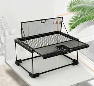 Boîte d'alimentation antidérapante en verre pour terrarium/vivarium pour reptiles, amphibiens et plus - Conteneur d'habitat biologique - Product Image 3