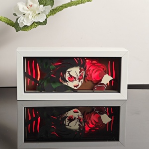 Lámpara de Escultura de Papel 3D de Anime Girl Zorro <span class=keywords><strong>Luffy</strong></span>, Caja de Luz LED Ultrafina, Manualidades de Cosplay, Envío desde Almacén de EE. UU. en 3 Días - Product Image 2