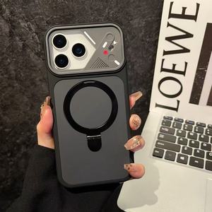 Funda Magnética con Tacto de Piel para PC y TPU con Soporte Oculto para iPhone 13 14 Pro, Funda para iPhone 12 Pro Max, Funda para iPhone 17 Pro Max - Product Image 6