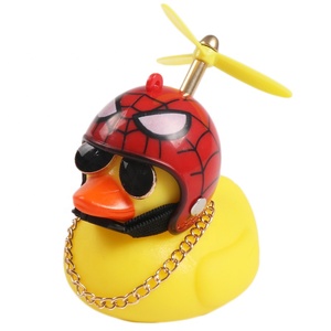 Sonnette de vélo créative en forme de petit <span class=keywords><strong>canard</strong></span> jaune, mignonne, avec hélice, accessoires de vélo avec lumière LED pour vélos, motos, scooters - Product Image 2