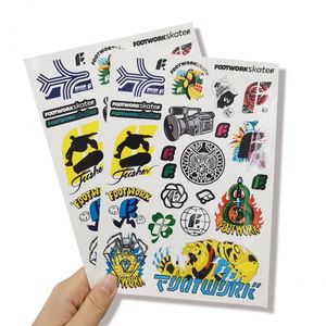 Feuilles d'autocollants publicitaires en vinyle PVC résistant aux UV et à l'eau, découpées à la forme, avec logo personnalisé, adhésives - Product Image 1