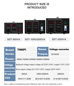 Transformateur élévateur 220v vers 110v 500VA 2000VA 3000VA 10000VA Convertisseur <span class=keywords><strong>de</strong></span> <span class=keywords><strong>tension</strong></span> Transformateur annulaire - Product Image 5