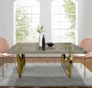 Delux Smoke Grey Mesa de comedor con espejo con chimenea electrónica Decoración <span class=keywords><strong>Muebles</strong></span> para el hogar Decoración interior <span class=keywords><strong>Muebles</strong></span> Meubles - Product Image 4