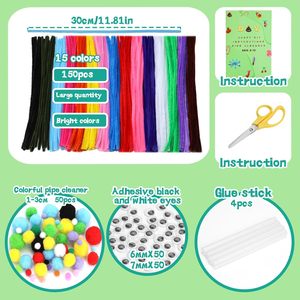 Bâtonnets en chenille DIY, fils pelucheux, nettoyeurs de tuyaux, bâtonnets torsadés pour bouquets de fleurs, jouets éducatifs pour enfants, artisanat créatif fait main - Product Image 4