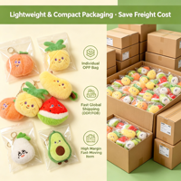 Zachte Pluche Fruit Sleutelhanger Charme Schattige Gevulde Watermeloen Ananas Sleutelhanger Winkelcentrum Arcade Machine Prijs Directe Verkoop Artikel