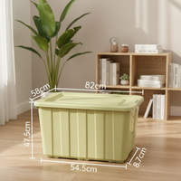 Boîte de rangement moderne 200L avec loquets robustes emboîtables au design clair Matériau PP durable