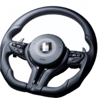 Volant modifié en cuir et fibre de carbone noir pour BMW F10 F15 F30 F32 F20 F80 E92, compatible avec E90 E60