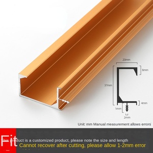 12V LED Tres direcciones Perfil brillante Gabinete Barra Luz H Cubierta de PC en forma de tira flexible de aluminio Servicio de proceso de doblado - Product Image 2