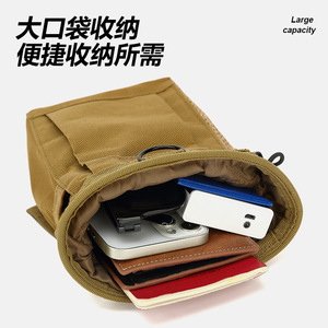 กระเป๋าเก็บของผ้าใบกลางแจ้งกระเป๋าคาดเอวอเนกประสงค์ชุดเครื่องมือแบบพกพาสายคาดเอวกระเป๋าเก็บของขนาดกลาง - Product Image 3