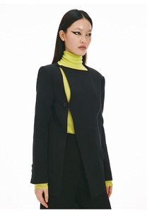 女性用スーツジャケット女性用ブラックスーツ2024年秋フォーマルオフィス無地 - Product Image 2
