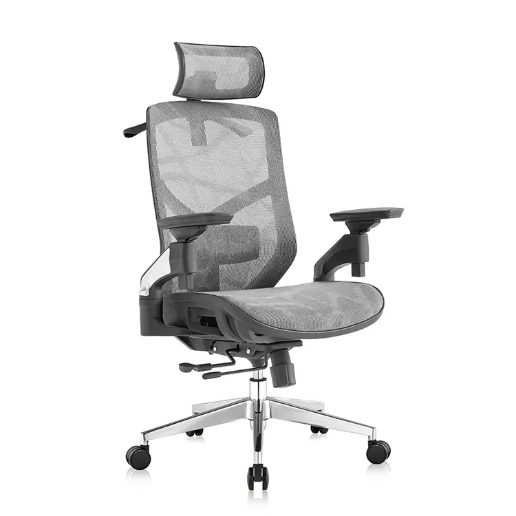 Factory Sales Luxury High Back Grey Swivel Ergonomics Executive 4D Full Mesh Office Chairs Rolling Gaming Chair For Manager
