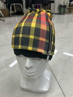 Bonnet unisexe personnalisé à carreaux Y2K, style vintage streetwear, bonnet en tricot rétro, hip-hop, design à double couche avec fermeture éclair