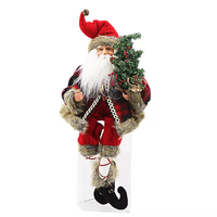 Poupée psychique Halloween rouge faite à la main ornements de Noël Père Noël figurine de fée de Noël décoration de jouet de sorcière de Festival