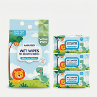 Lingettes pour bébé OEM Pure Water Formula, pour peaux sensibles, sans alcool, sans parfum, sans danger pour les nouveau-nés, lingettes humides douces pour bébé, en vrac