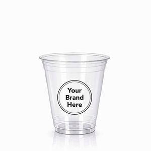 Vaso de Plástico Transparente Esmerilado en Forma de U de 9oz, 16oz, 8oz, Libre de BPA, con Logotipo Personalizado, para Café, Refrescos, Té Boba, con Tapa y Servilleta, para Estadios - Product Image 1