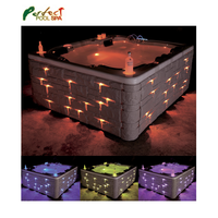 Perfect Escada Factory Direct 6 Personen Chlor freie Acryl massage Außen pool Spa Person Holz Whirlpools zu verkaufen