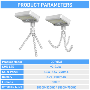 Lámpara Solar para Camping Solarup LED IP65, Instalación sin Herramientas, No Destructiva, Ahorro de Energía, Resistente al Agua, para Exteriores - Product Image 3