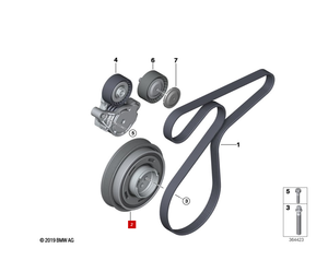 Polea Tensora de Correa para Automóviles, Polea de Cigüeñal 11238602800 1123 8602 800 para <span class=keywords><strong>BMW</strong></span> F45 F48 F39 - Product Image 6