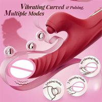 Vibrador con Movimiento de Empuje para Mujeres, Juguete Sexual con Forma de Rosa para el Punto G, Estimulador de Clítoris, Juguete Sexual para Adultos, Juegos de Sincronización con IA para Parejas, Pene Erótico Grande