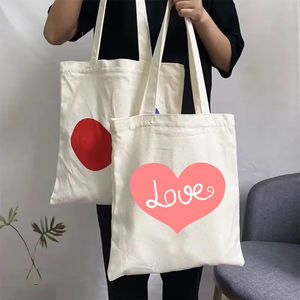 Sacs fourre-tout en coton réutilisables mignons pour le collège Shopping <span class=keywords><strong>Beach</strong></span> Grocery Trendy Gifts - Product Image 1