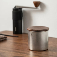 Ensemble de boîtes de rangement hermétiques pour la cuisine en acier inoxydable personnalisées avec couvercle en bois