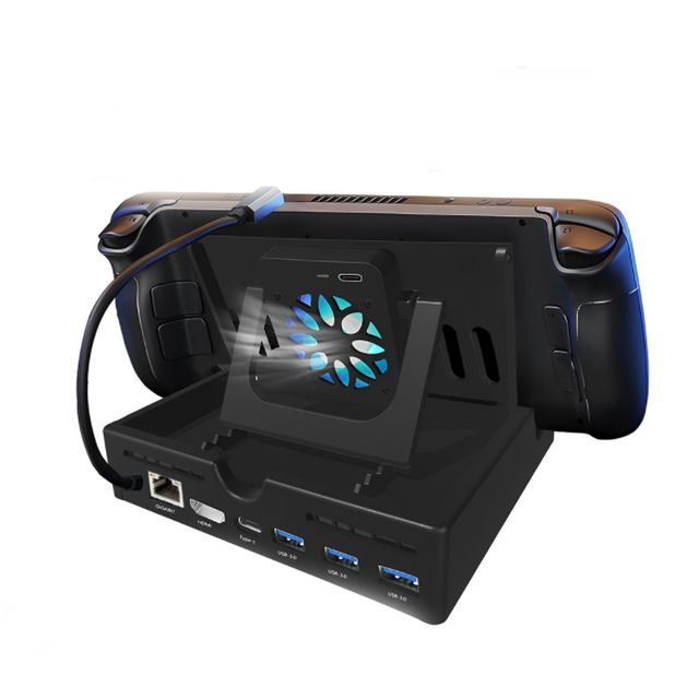USB3.0 1000M Hd Mi 4K 60HZ 6port USB Charger Docking Station for Steam Deck Console Charging Docking Station Stand