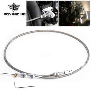 สายเคเบิลควบคุมคันเร่ง Poyracing แบบถักด้วยเหล็กกล้าไร้สนิม 36 เส้น สำหรับเครื่องยนต์ Ls1 สายควบคุมยานยนต์ - Product Image 1