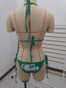 उच्च गुणवत्ता 3 टुकड़े महिलाओं की टाई स्ट्रिंग बिकनी सूट डबल लेयर स्विमवियर अनुकूलित टीशर्ट सामने हटाने योग्य पीड त्वरित सूखा ओएम - Product Image 2