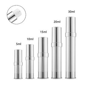 Nuevo producto Luxury Silver Matte 5ml 10ml 15ml 20ml 300ml con crema de loción facial para el cuidado de la piel Botella sin aire - Product Image 6