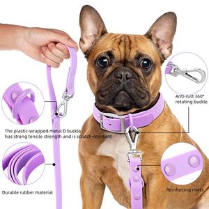 Juego de <span class=keywords><strong>collar</strong></span> y correa para perro con logotipo personalizado, correa para <span class=keywords><strong>collar</strong></span> de perro pequeño con correa, accesorios para perro - Product Image 3