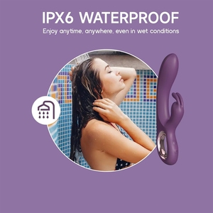 Vibrateur Lapin Rechargeable en Silicone, Double Vibration pour Massage du Point G et du Clitoris, pour Femmes - Product Image 6