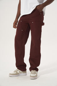 OEM personalizado estilo callejero Streetwear pierna ancha suelta holgada Multi parche bolsillos Harem Cargo Jeans para mí - Product Image 4