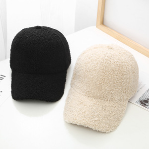 Sombrero con visera <span class=keywords><strong>de</strong></span> otoño, moda gruesa, Color sólido, peludo, invierno, mujeres, sombreros <span class=keywords><strong>de</strong></span> lana <span class=keywords><strong>de</strong></span> cordero, gorra cálida, sombrero <span class=keywords><strong>de</strong></span> béisbol <span class=keywords><strong>de</strong></span> felpa, gorra <span class=keywords><strong>de</strong></span> béisbol <span class=keywords><strong>de</strong></span> primavera - Product Image 2