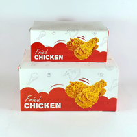 Livraison biodégradable personnalisée boîte de fast food à emporter chaud ensemble d'emballages de poulet frit