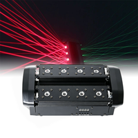 Mini projecteur laser 8 yeux, effet faisceau laser RGB, lumière de scène DMX automatique pour DJ, club, mariage, discothèque, éclairage de fête