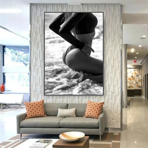 Peinture sur toile d'art corporel sexy <span class=keywords><strong>femme</strong></span> noire <span class=keywords><strong>et</strong></span> blanche, impressions d'images nues, affiches murales modernes, tableaux décoratifs pour chambre à coucher <span class=keywords><strong>et</strong></span> salon - Product Image 2