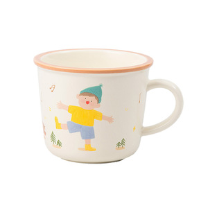 แก้วเซรามิกเฉาโจว ลายการ์ตูน สำหรับกาแฟ นม อาหารเช้า ของขวัญ พร้อมหูจับ รุ่น 3487-2 - Product Image 2