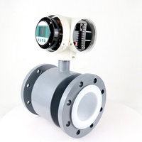 Compteur de débit de fluide électromagnétique intelligent à affichage LCD numérique en acier inoxydable, raccord à bride pour eau, RS485 Modbus DN200, haute précision