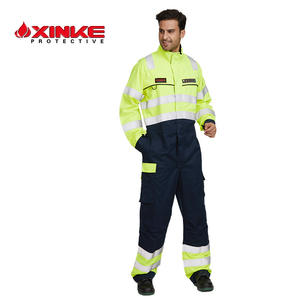 Combinaisons ignifuges Xk-220056 avec bandes réfléchissantes haute visibilité pour vêtements de sécurité au travail industriel - Product Image 4