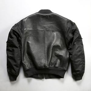 بيع بالجملة ملابس من الشركة المصنعة الأصلية عالية الجودة الصين طيار مفجر الرجال البيسبول بطانة القطن الحقيقي - Product Image 2