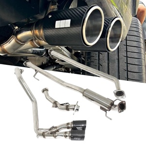 Hệ thống ống xả hiệu suất cao bằng sợi carbon HKS dành cho Toyota Hilux Revo Side Twin, kiểu Cat-back, với ống xả kép. - Product Image 5