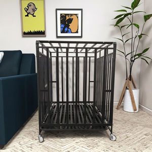 Design personalizzato casa per animali domestici gabbie in metallo arte Husky temporaneo box grande gatto cuccia all'aperto con doppie porte per cani - Product Image 4