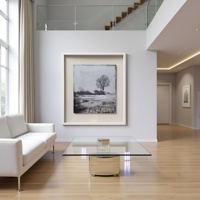 Art mural paysager moderne avec arbres dans un cadre encastré pour salon, hôtel, bureau, décoration intérieure