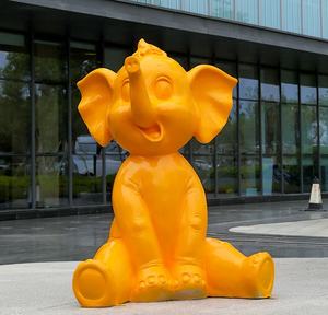 รูปปั้นเรซินรูปช้างสำหรับตกแต่งงานแต่งงานพิมพ์ลายแบบเงาออกแบบได้ตามต้องการ - Product Image 5